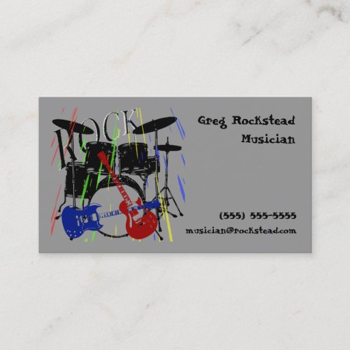 Customizable Rock Business Card