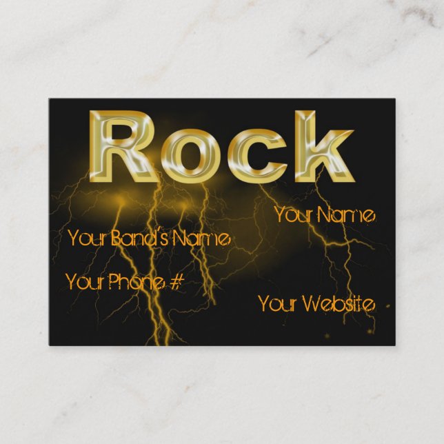 rock business profile card template (Front)