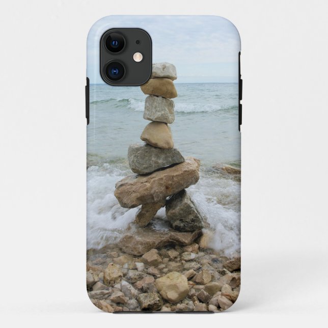 Rock Cairn (Pillar) - Mackinac Island, Michigan Case-Mate iPhone Case (Back)