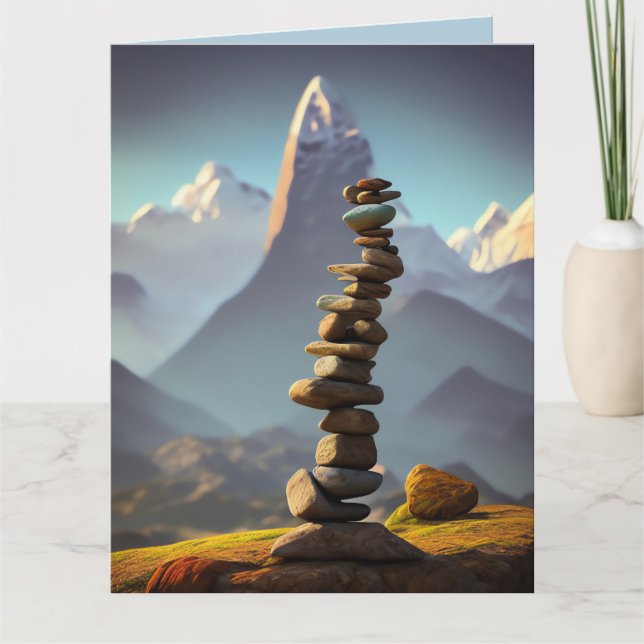 ROCK CALM STONES ART BIRTHDAY Greeting Card (Front)