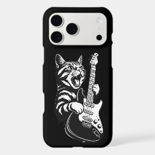 Rock Cat Playing Electric Guitar   Cool Music Love iPhone 17 Pro Max Case