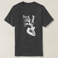 Rock Cat Playing Guitar - Funny Guitar Cat