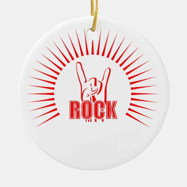 Rock Ceramic Ornament (Front)
