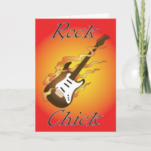 rock chick birthday card