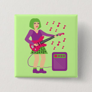 Rock Chick Button