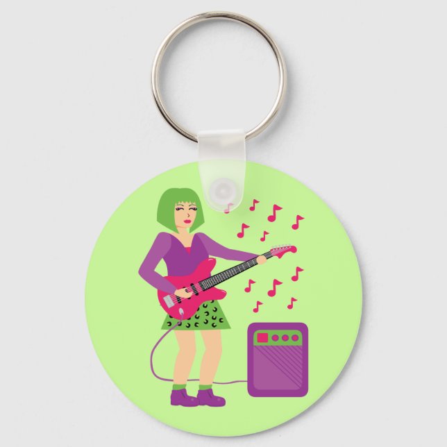 Rock Chick Keychain (Front)