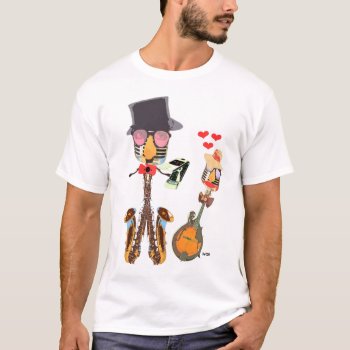 Rock Chick Meets Mr. Rock N Roll T-shirt by DanceswithCats at Zazzle