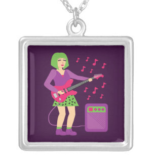 Rock Chick Silver Plated Necklace