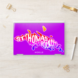 Rock City, St. Thomas, Virgin Islands Purple HP Laptop Skin
