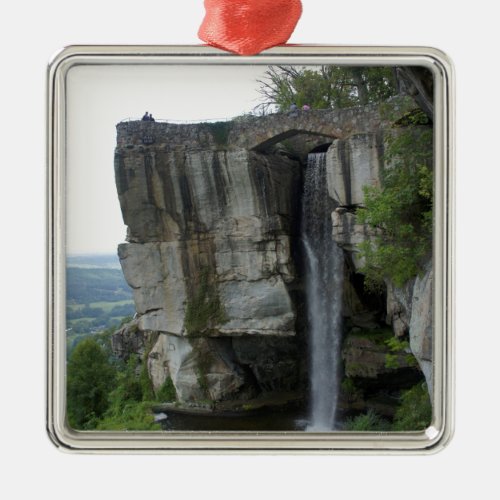 Rock City Waterfall Metal Ornament