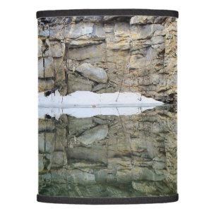 Rock Cliff Wall Reflections In Pond 3 Nature  Lamp Shade