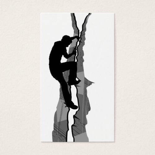 Rock Climber Bouldering Bookmark Business Card Template