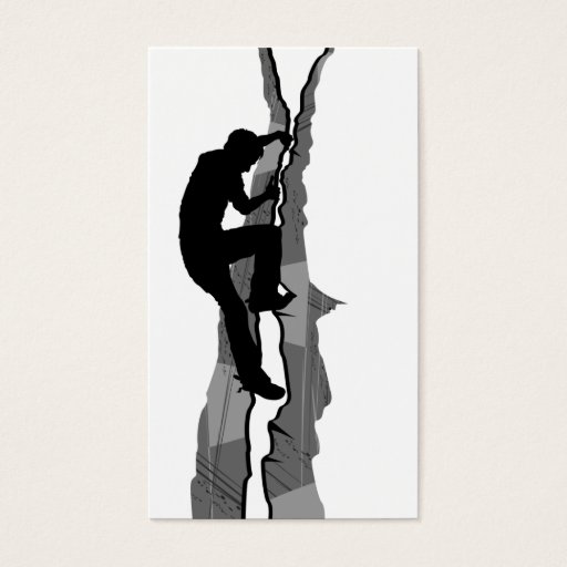 Customizable Rock Climber Bouldering Bookmark Business Card Template