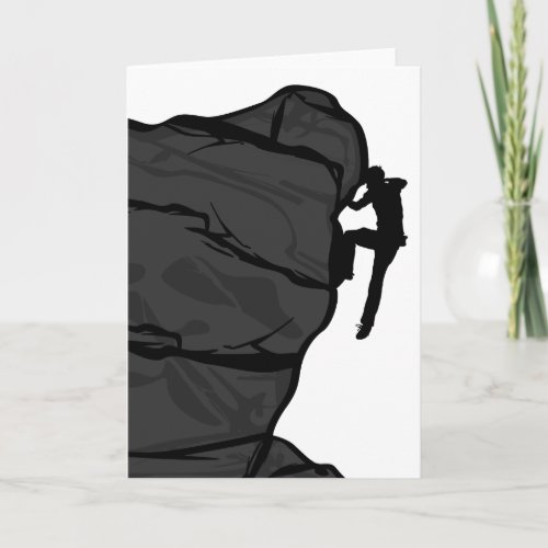 Rock Climber Bouldering Greeting Card