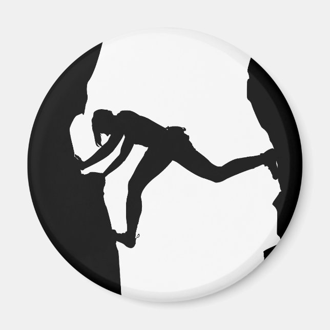 Rock Climber Bouldering Magnet (Front)