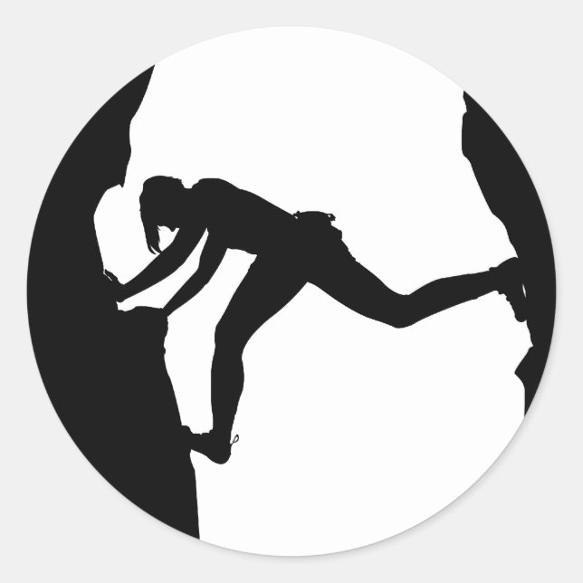 Rock Climber Bouldering Sticker (Front)
