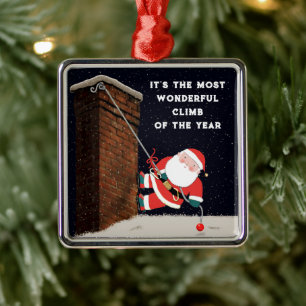 Rock Climber Collectible Metal Ornament