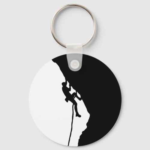 Rock climber conquers a sheer cliff  keychain