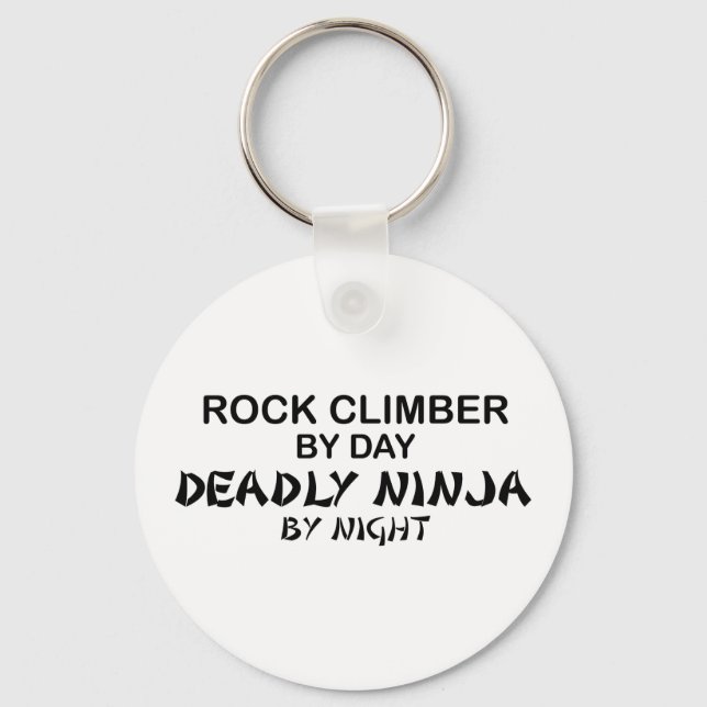 Rock Climber Deadly Ninja by Night Keychain (Front)