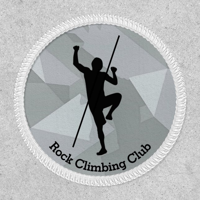 Rock Climber Design Round Patch (Front)