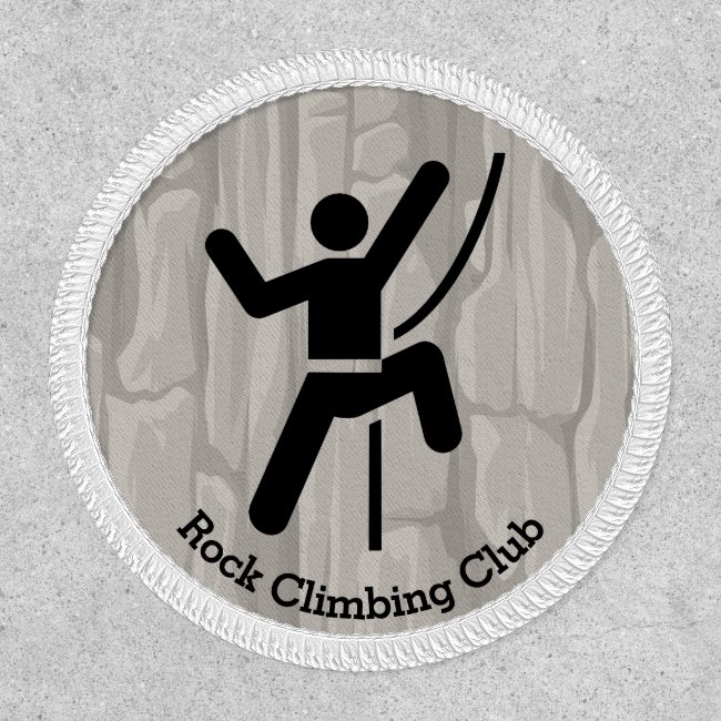 Rock Climber Design Round Patch