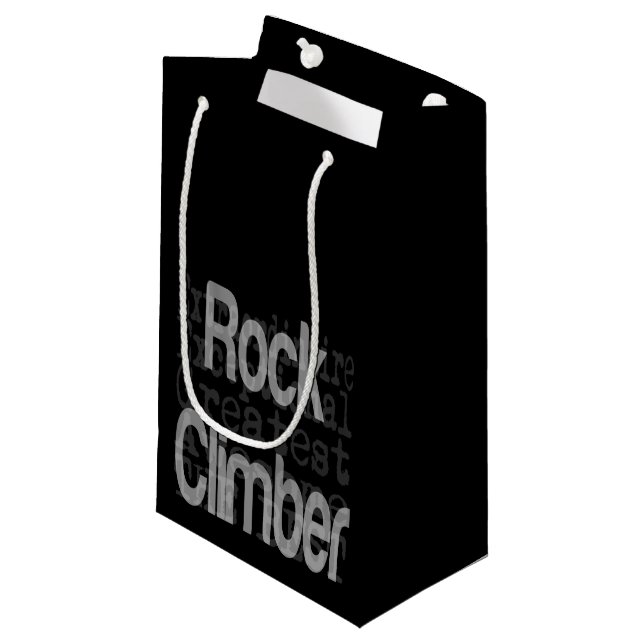 Rock Climber Extraordinaire Small Gift Bag (Front Angled)