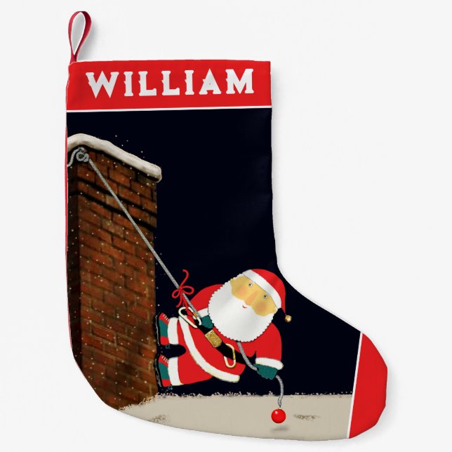 Rock Climber Gifts Small Christmas Stocking (Front)