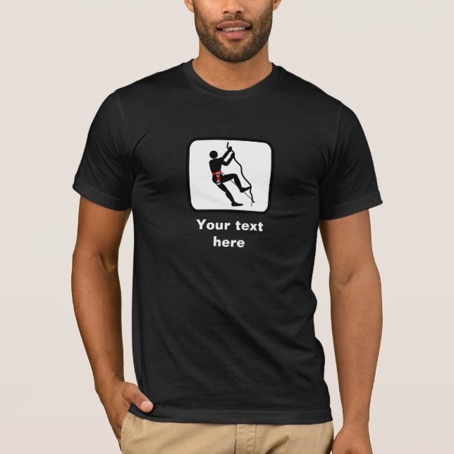 Rock Climber Logo -- Customizable T-Shirt (Front)