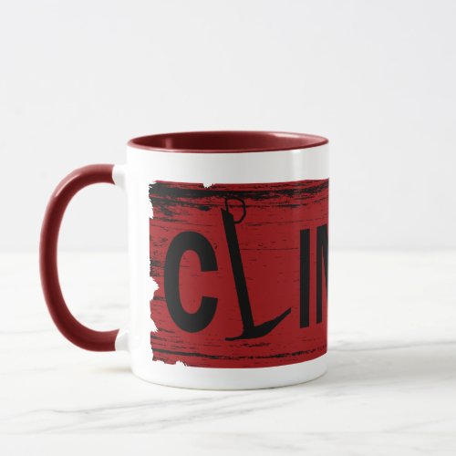 rock climber mug