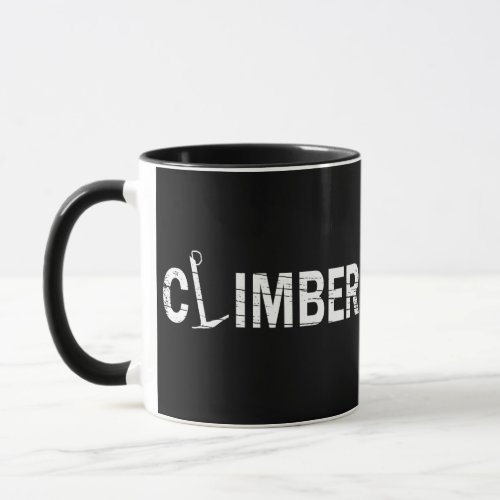rock climber mug