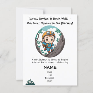 Rock Climber Outdoor Adventure Baby Boy Postcard