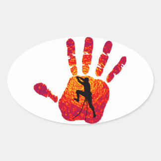 ROCK CLIMBER READY!!! OVAL STICKER