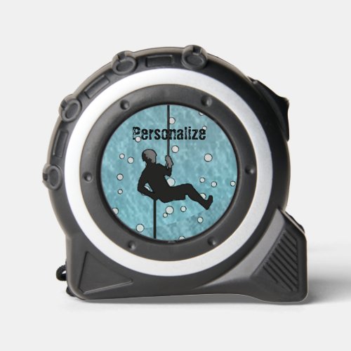 Rock climber rope repelling snow globe unique tape measure