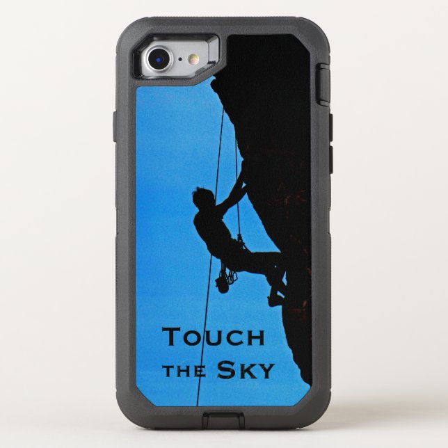 Rock Climber Silhouette Touch The Sky OtterBox iPhone Case (Back)
