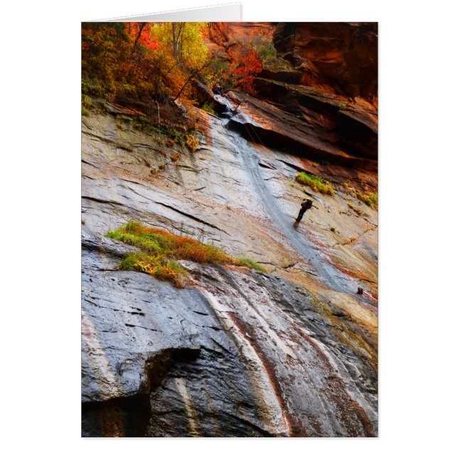 Rock Climber, The Narrows, Zion NP, Blank Card (Front)
