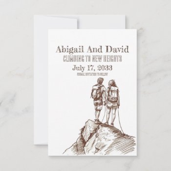 Rock Climber Wedding Save The Date by LestYeForget at Zazzle