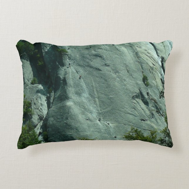 Rock Climbers on El Capitan Accent Pillow (Front)