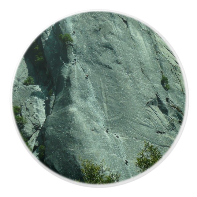 Rock Climbers on El Capitan Ceramic Knob (Front)
