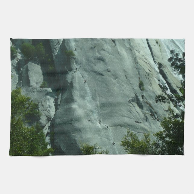 Rock Climbers on El Capitan Kitchen Towel (Horizontal)