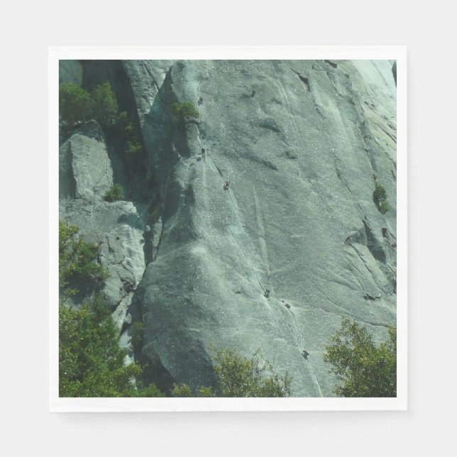 Rock Climbers on El Capitan Paper Napkins (Front)