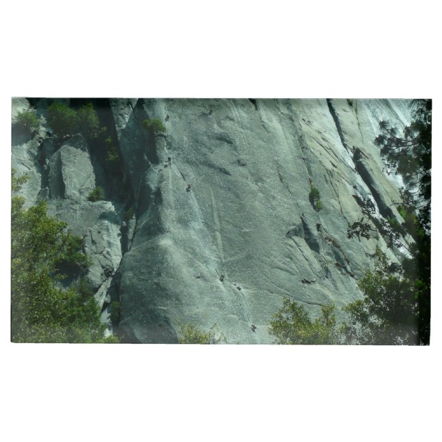 Rock Climbers on El Capitan Place Card Holder (Front)