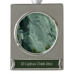 Rock Climbers on El Capitan Silver Plated Banner Ornament