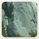 Rock Climbers on El Capitan Square Paper Coaster