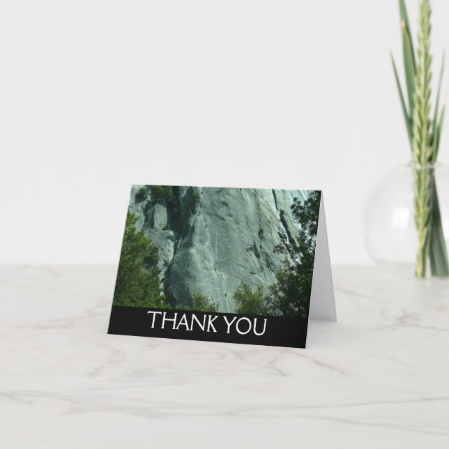 Rock Climbers on El Capitan Thank You Card (Front)