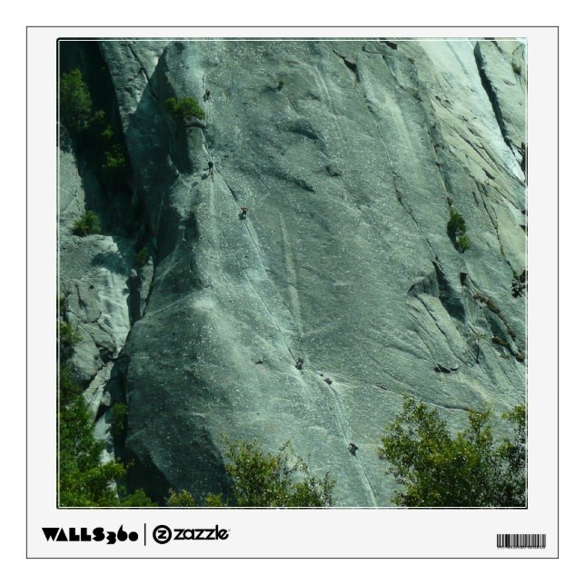 Rock Climbers on El Capitan Wall Sticker (Front)