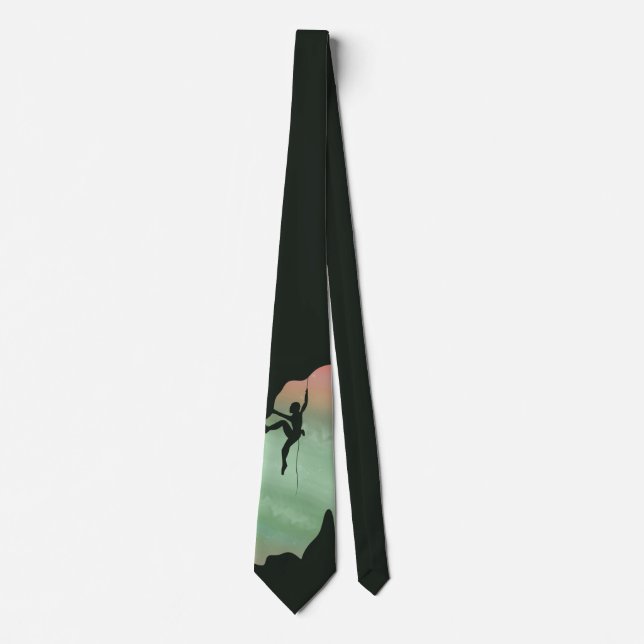 Rock Climbing Adventure Addict Neck Tie (Front)