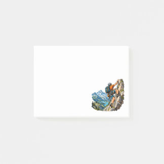 Rock climbing adventure for mountain climbers post-it notes
