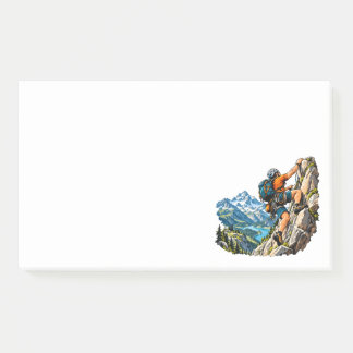 Rock climbing adventure for mountain climbers post-it notes