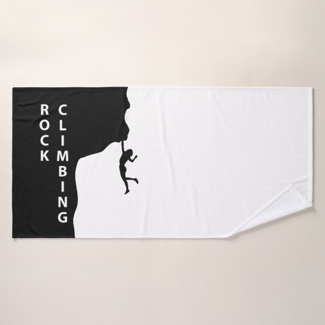 Rock climbing bath towel (Bath Towel)
