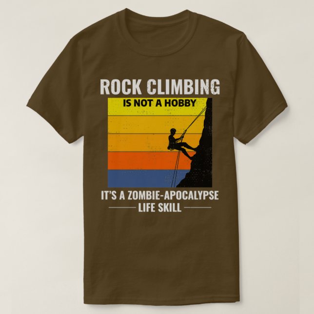 Rock Climbing Bouldering Climber Vintage Retro T-Shirt (Design Front)